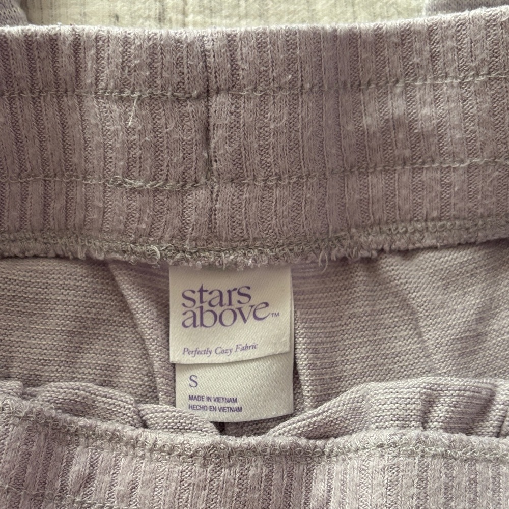 Cozy Light Lavender Stripe Jogger Style Lounge/Sleep Pants - Picture 2 of 6